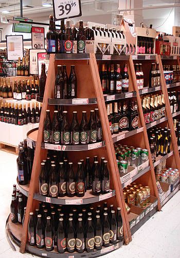 Cervejas no supermercado de Copenhaguem