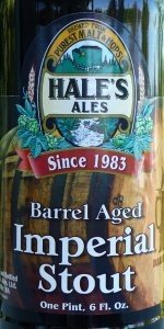 Hale&#039;s Barrel Aged Imperial Stout